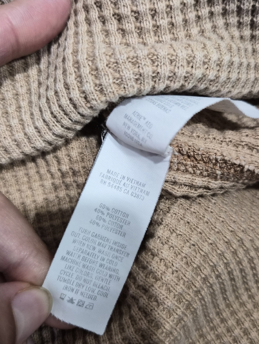 Aerie Lumber Jane Waffle Shirt In Cappuccino Size Large - Picture 11 of 11
